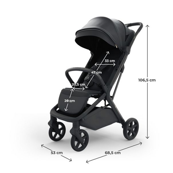 KINDERKRAFT Kolica za bebe Nubi 3, crna - KSNUBI03BLK0000