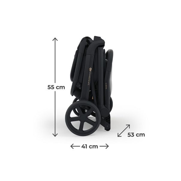 KINDERKRAFT Kolica za bebe Nubi 3, crna - KSNUBI03BLK0000