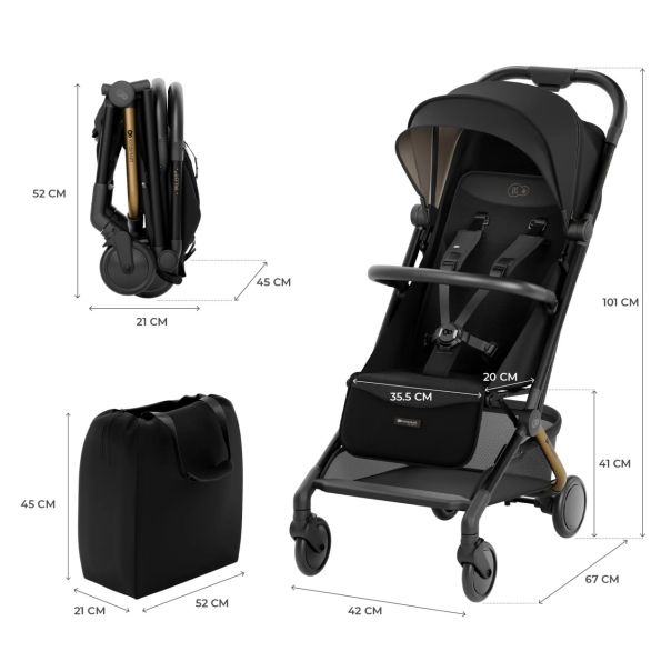KINDERKRAFT Kolica za bebe Pilot 2, crna - KSPILO02BLK0000