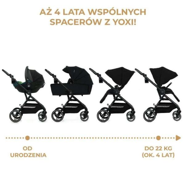 KINDERKRAFT kolica yoxi 2u1 pure black - EP2807862