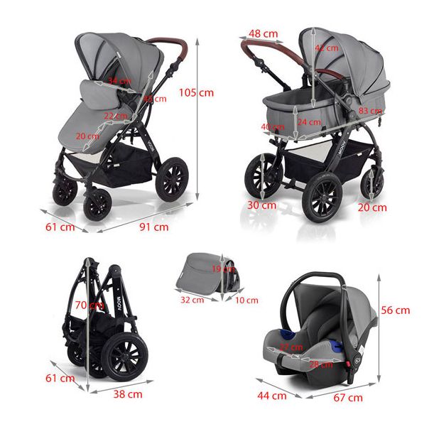 KINDERKRAFT Kolica za bebe Moov 3u1, crna - KSMOOV00BLK300I