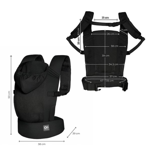 KINDERKRAFT nosiljka za bebu carrybee black - EP3080315