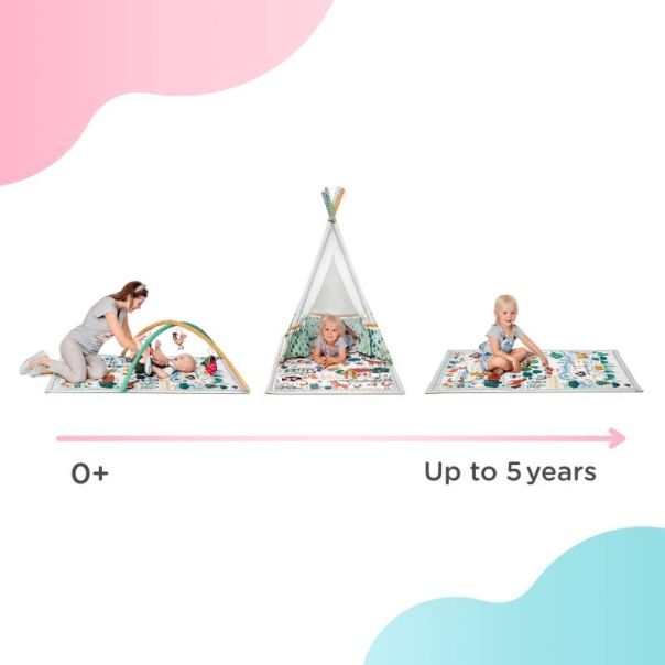 KINDERKRAFT Podloga za igru sa šatorom Little gardener 3u1 - KPLIGA00MUL0000