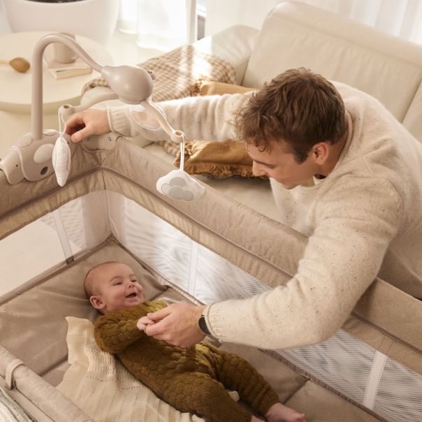 KINDERKRAFT prenosivi krevetac 2u1 leody up beige - EP2916634