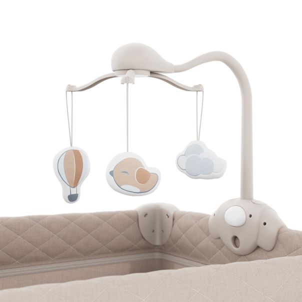 KINDERKRAFT prenosivi krevetac 2u1 leody up beige sa dodacima - EP3080306