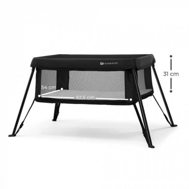 KINDERKRAFT Prenosivi krevetac Cami 3u1, crna - KLCAMI00BLK0000