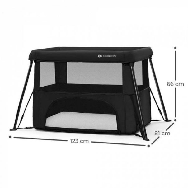 KINDERKRAFT Prenosivi krevetac Cami 3u1, crna - KLCAMI00BLK0000
