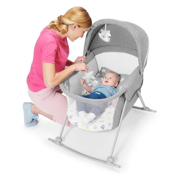 KINDERKRAFT Prenosivi krevetac/kolevka za bebe Lovi, siva - 113389
