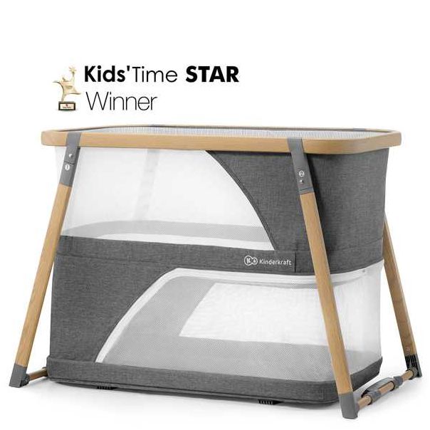 KINDERKRAFT Prenosivi krevetac Sofi 4u1, siva - KKLSOFIGRY0000