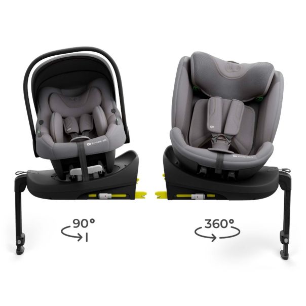 KINDERKRAFT Set auto sedišta i-Lite i-Fix Endura Safe sa isofix bazom, siva - KCENSA00GRY3000