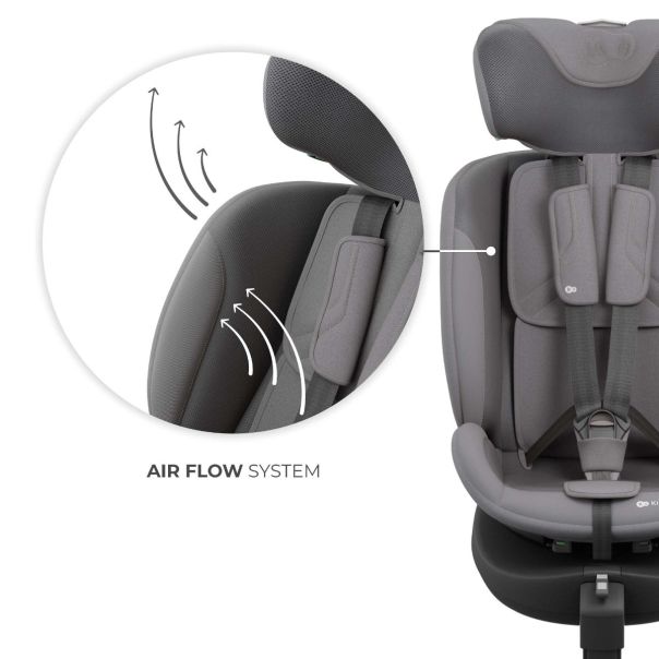 KINDERKRAFT Set auto sedišta i-Lite i-Fix Endura Safe sa isofix bazom, siva - KCENSA00GRY3000