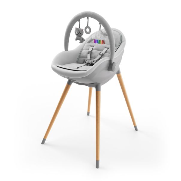 KINDERKRAFT stolica za hranjenje 2u1 fini up grey - EP2916631