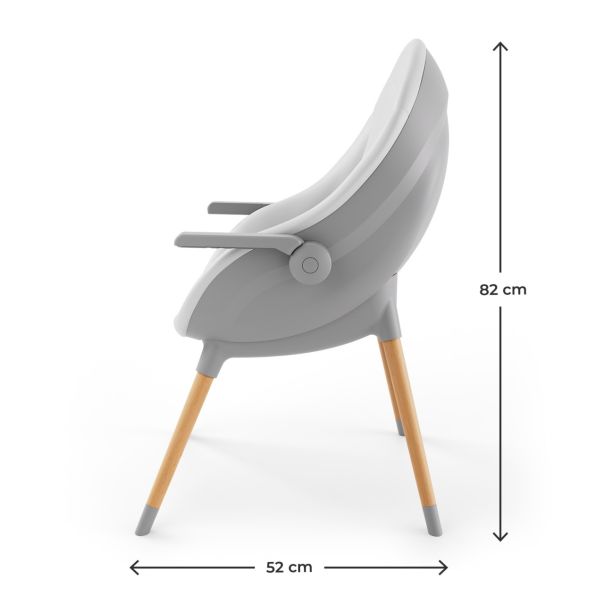KINDERKRAFT stolica za hranjenje 2u1 fini up grey - EP2916631