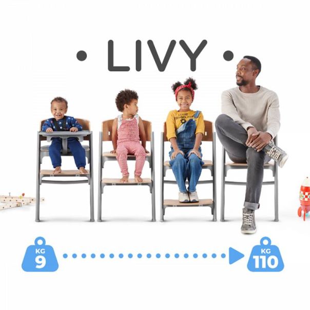 KINDERKRAFT Hranilica Livy 3u1, maslinasta - KHLIVY00GRE0000