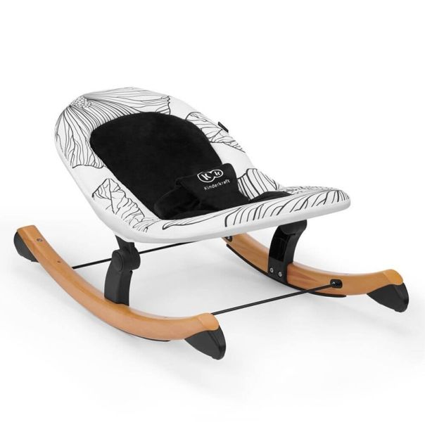 KINDERKRAFT Ležaljka za bebe Finio, bela/crna - KKBFINOBLK0000