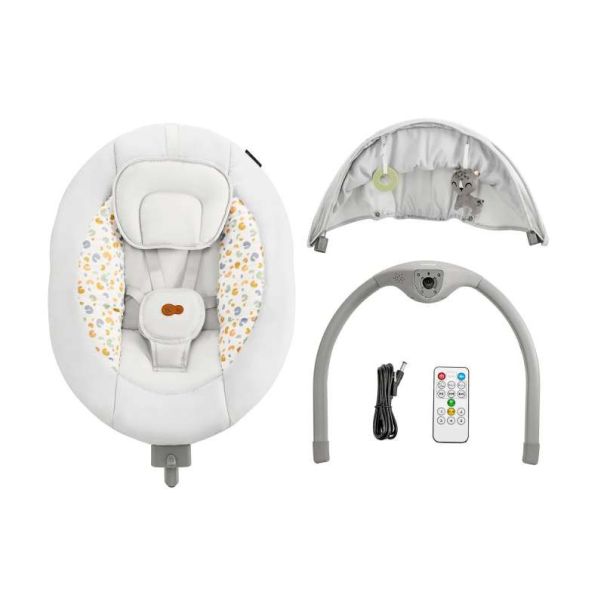 KINDERKRAFT Ljuljaška za bebe Lumi 2, siva - KBLUMI02LGR0000