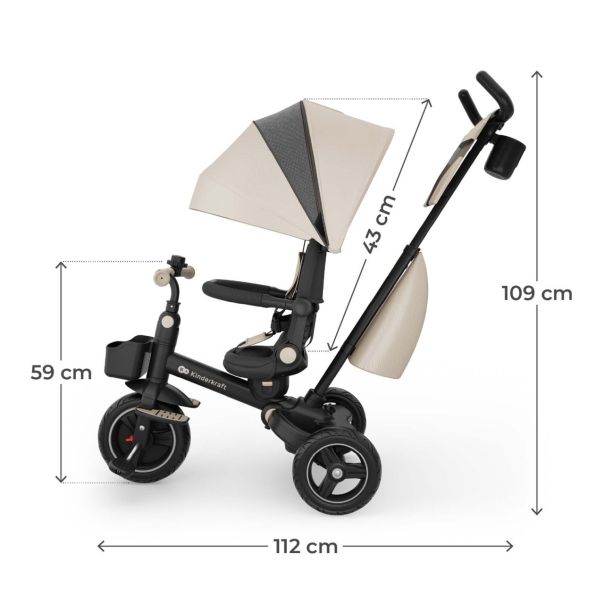KINDERKRAFT tricikl spinstep 2 plus beige - EP3080342