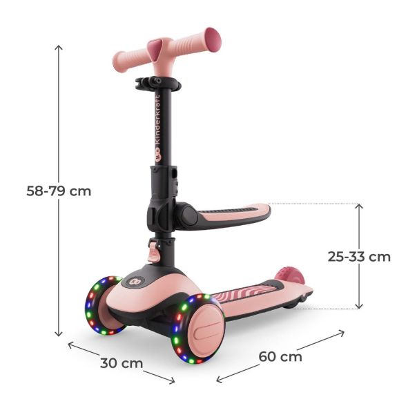 KINDERKRAFT trotinet halley 2 pink - EP3080330