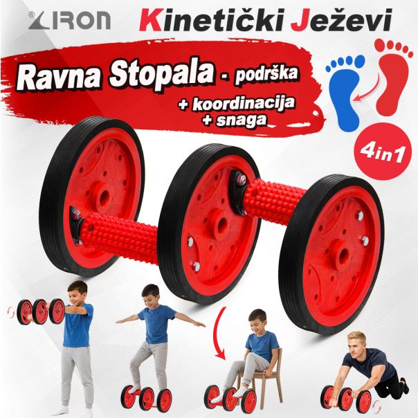 Ravna stopala Kinetik jež Iron Sport, ravna stopala podrška, motorika, snaga, koordinacija 4 in 1 - EP3325995