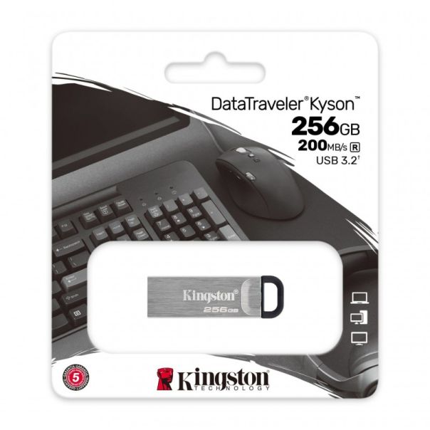 KINGSTON USB flash memorija 256GB DataTraveler Kyson, srebrna - 074073