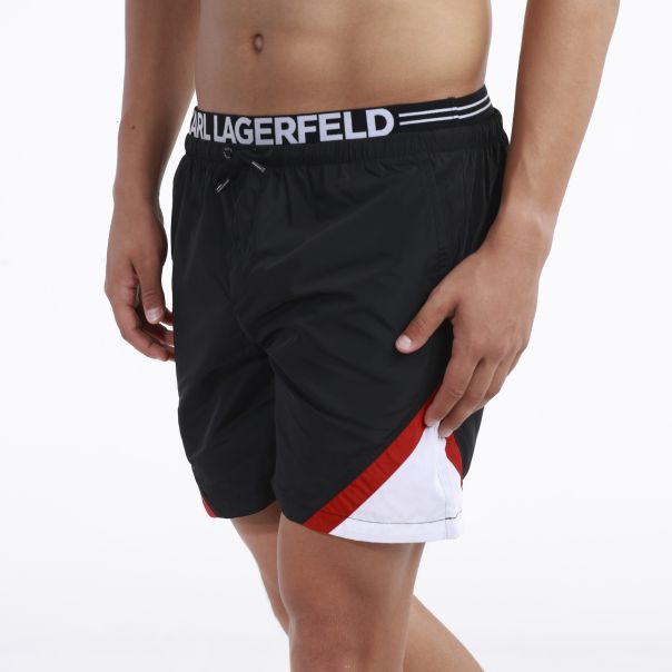 KARL LAGERFELD Sorc Swim Shorts M - KL20MBM05BLACK