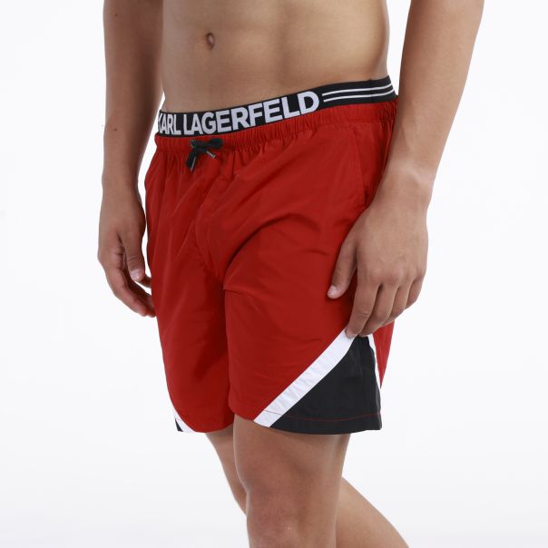 KARL LAGERFELD Sorc Swim Shorts M - KL20MBM05RED
