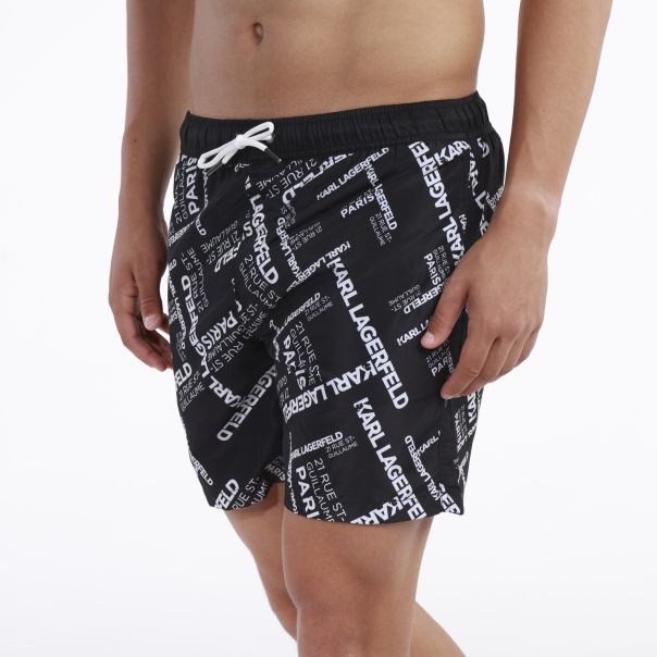KARL LAGERFELD Sorc Swim Shorts M - KL20MBM08BLACK