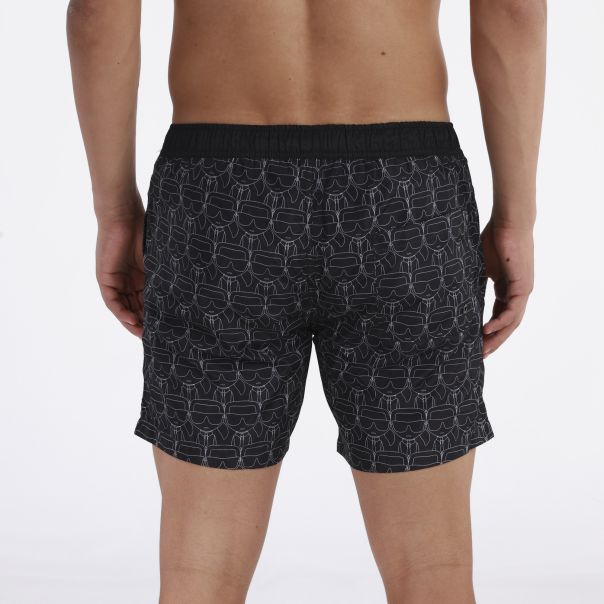 KARL LAGERFELD Sorc Swim Shorts M - KL20MBM13BLACK