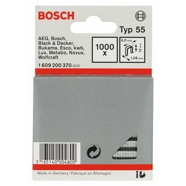 BOSCH Spajalica sa uskim leđima tip 55 1609200370, 6 x 1,08 x 12 mm - 1609200370