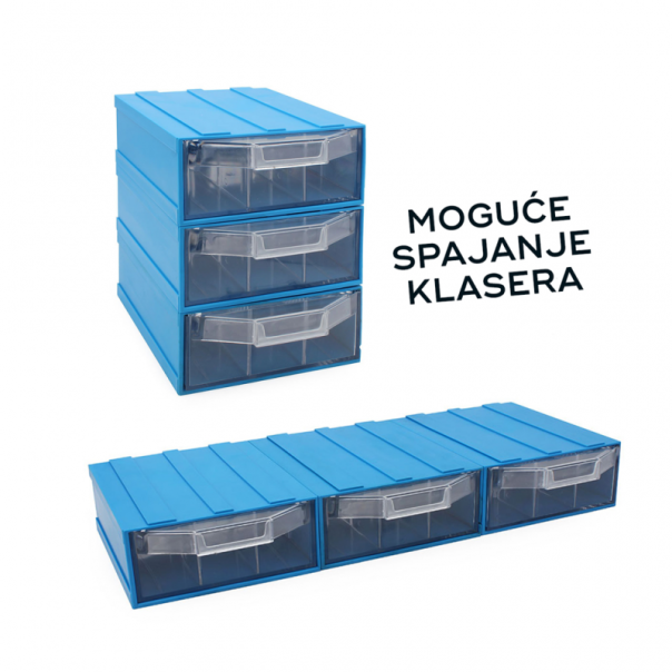 Klaser 1/1 sa 2 pregrade plavi - 73826
