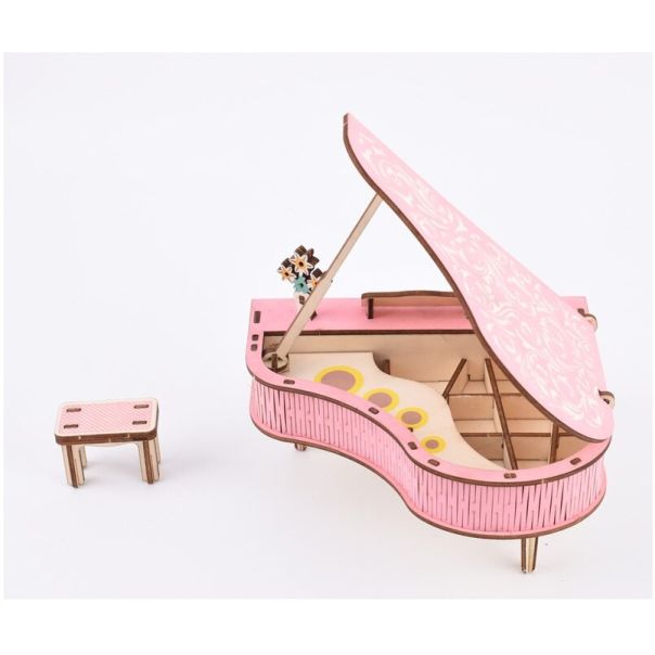 3D drvena slagalica-pink klavir - 63