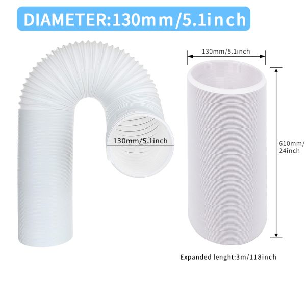 KMC AC SOLUTION Izduvno crevo za pokretnu klimu- 3m Ø130 mm - 516KlimaBG