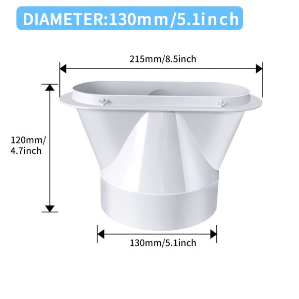 KMC AC SOLUTION Konektor za crevo za pokretnu klimu Ø 130mm - 518KlimaBG