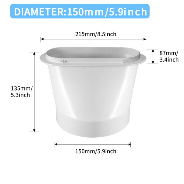 KMC AC SOLUTION Konektor za crevo za pokretnu klimu Ø 150mm - 519KlimaBG