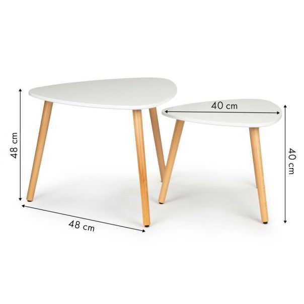 MODERNHOME Klub sto ,set od dva komada drveni - RH2006-56