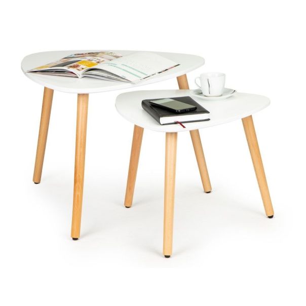 MODERNHOME Klub sto ,set od dva komada drveni - RH2006-56