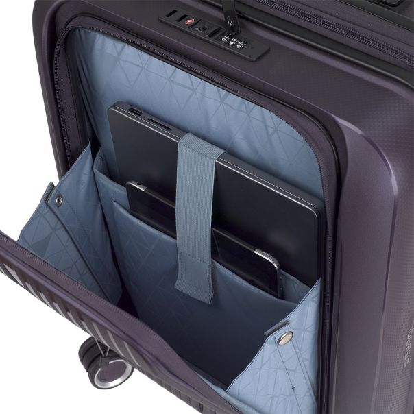 GABOL Kabinski kofer sa odeljkom za laptop - proširivi 40x55x22/25cm 41.7/47.4L Brooklyn, metalik ljubičasta - 16KG123923L