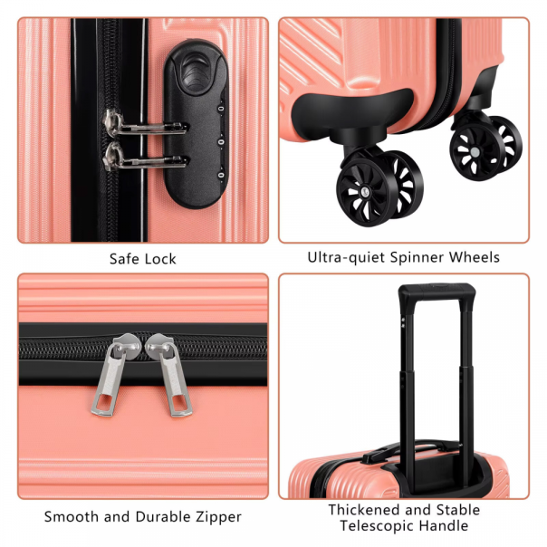 Kofer Travel kabinski roze EL 20