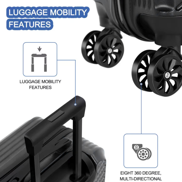 Kofer Travel kabinski sivi EL 20