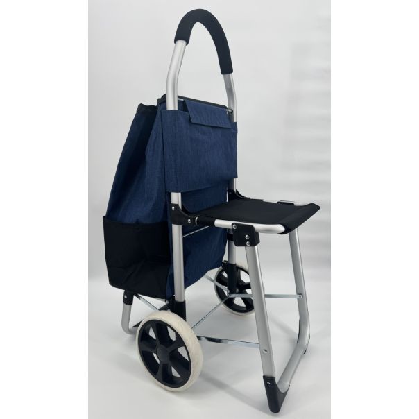 BOLZZ Kolica za pijacu sa sedistem plavo-crna - BOLKOLSEDNAV