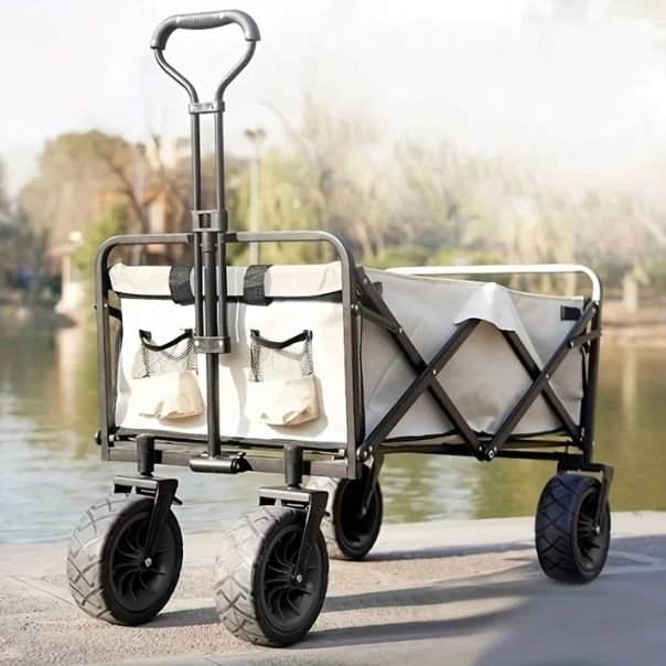 BOLZZ Kolica za plažu Hakli, bež - BOLKOLCREM