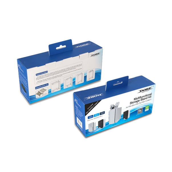 Kombo stalak DOBE za PS4 konzolu, kontrolere i diskove TP4-025 beli - 052801