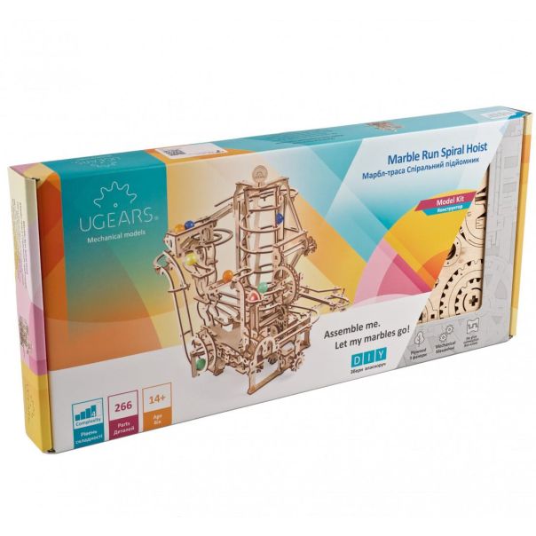 3d eko drvena mehanička puzla -KLIKER SPIRALNA STAZA - 225-1-1