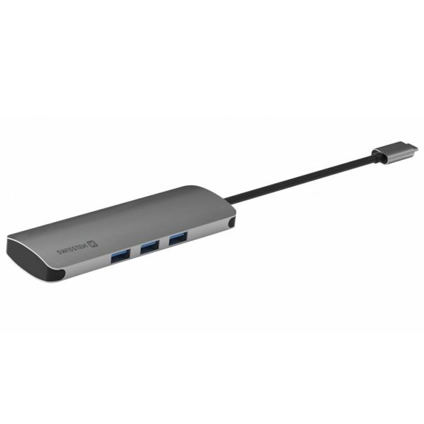 SWISSTEN TIP C HUB 6 in 1 aluminijum sivi - KON00369