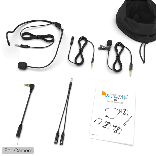 Konferencijski mikrofon Lavaliere Fifine C1 set za telefone i kamere - 205038