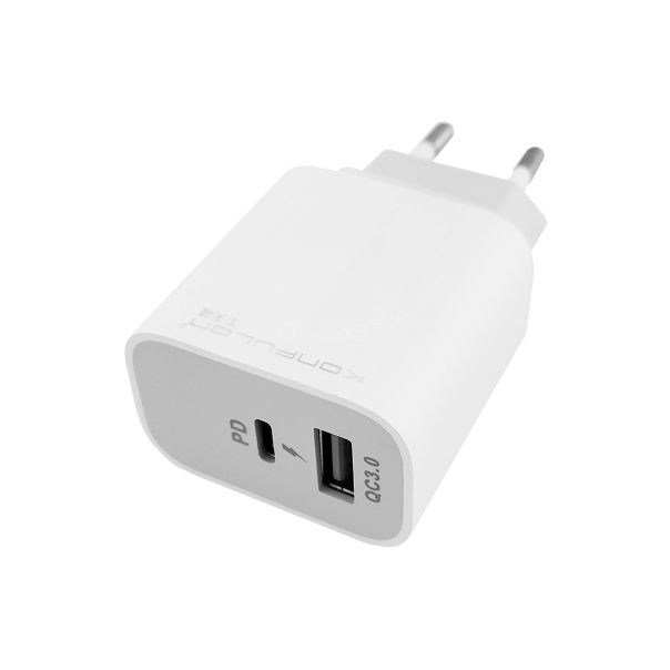 KONFULON Punjač, 20W, Type C + Type A, C69Q, bela - 1330034