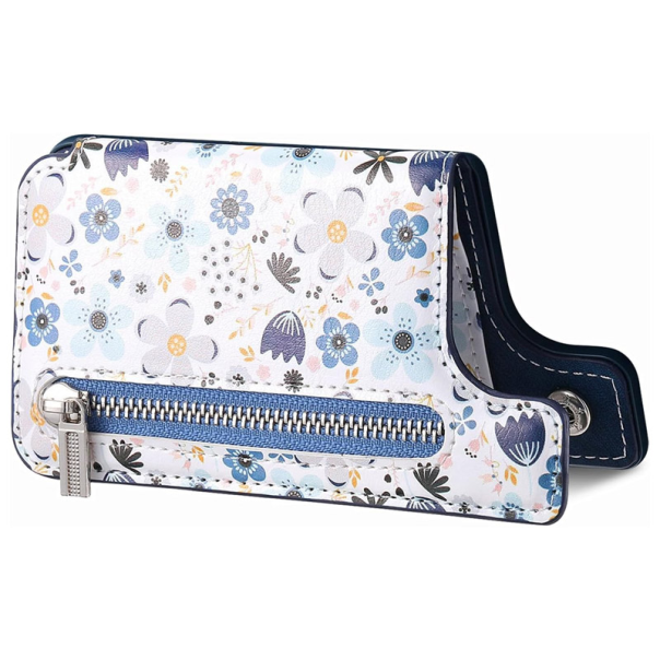 Kozni novcanik flower plavi - 614839