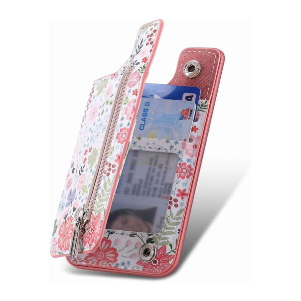 Kozni novcanik flower roze - 614840