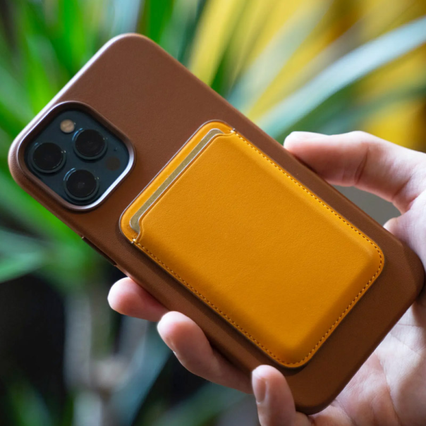 Kozni novcanik za iPhone MagSafe roze - 600010-1