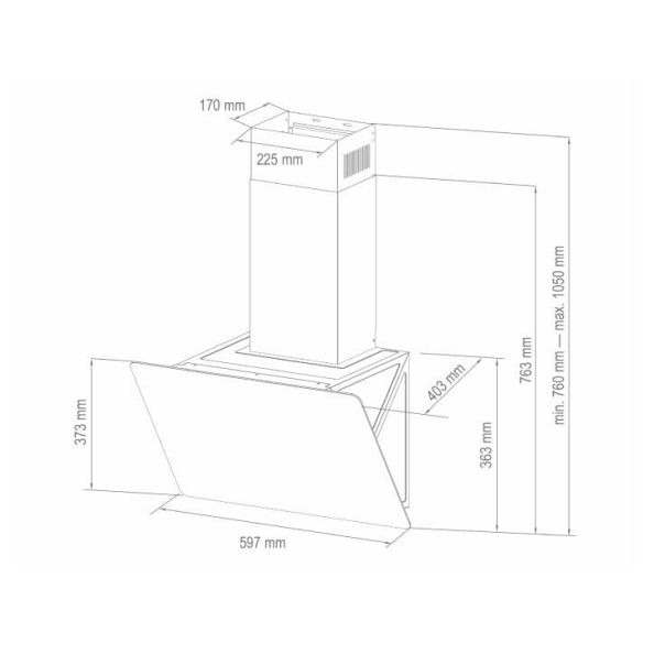 HOME Zidni aspirator Cyclone KPE6039G - EP3102243